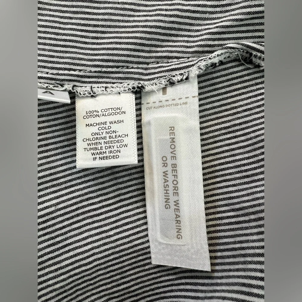 🔵 NWOT ANN TAYLOR LOFT Gray & White Striped Chambray Sleeveless Top | Size M - Picture 9 of 11